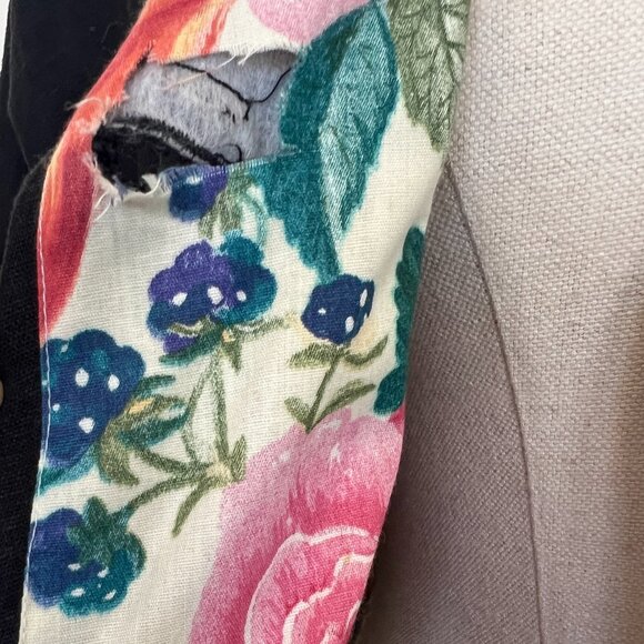 Funky & Unique Crop Jacket - Handmade - Solid & Floral - Size M/L - Picture 11 of 14